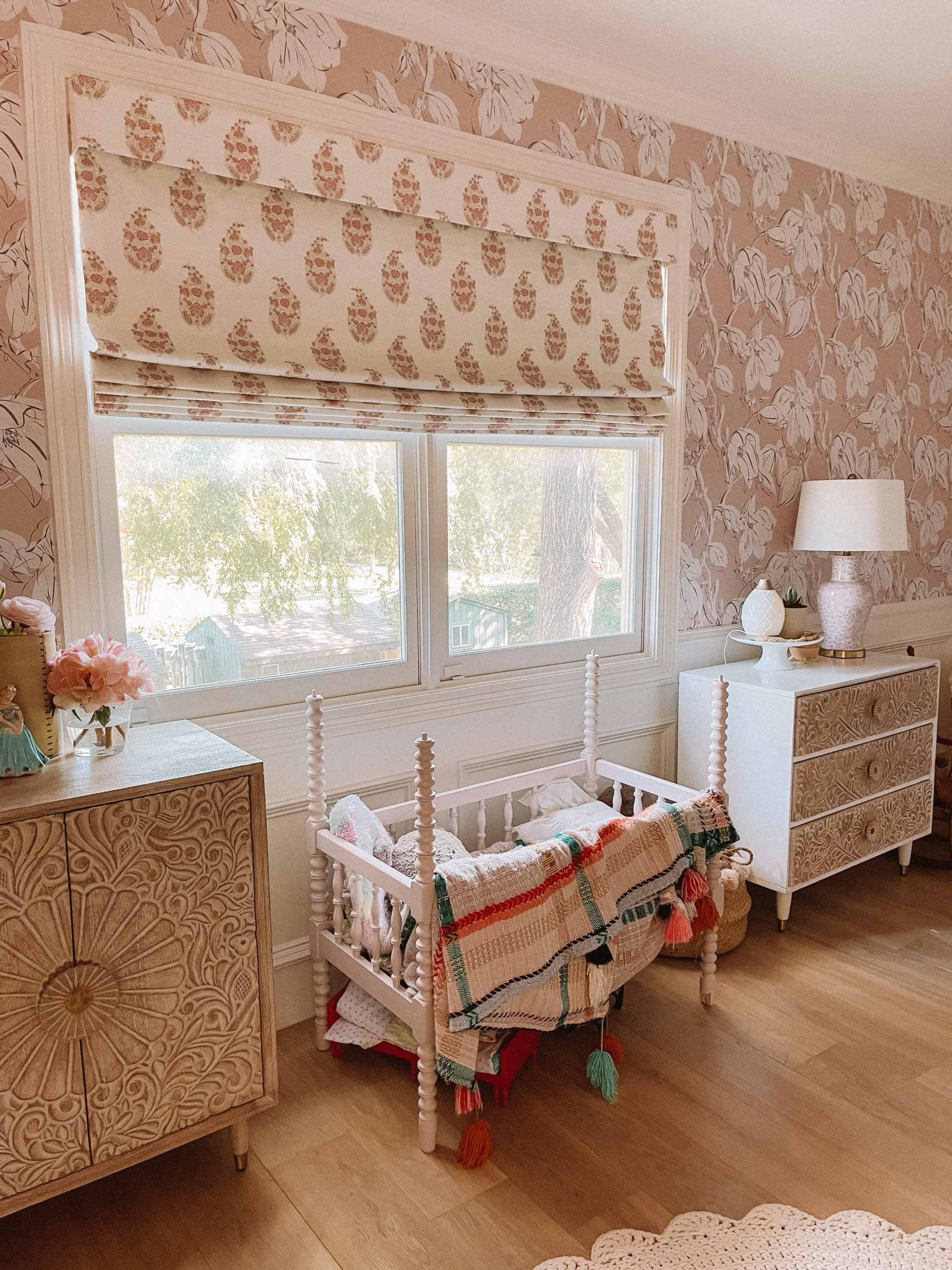 roman shades bedroom