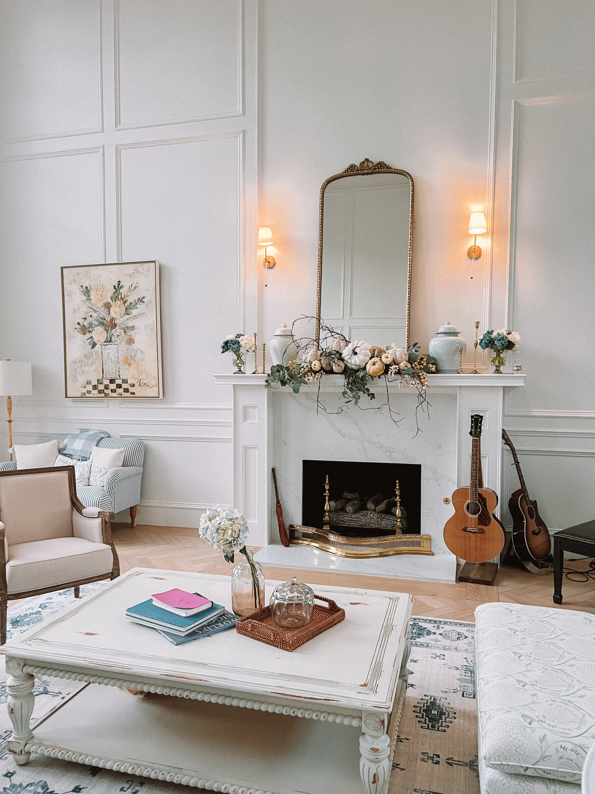 how to style a fall mantle