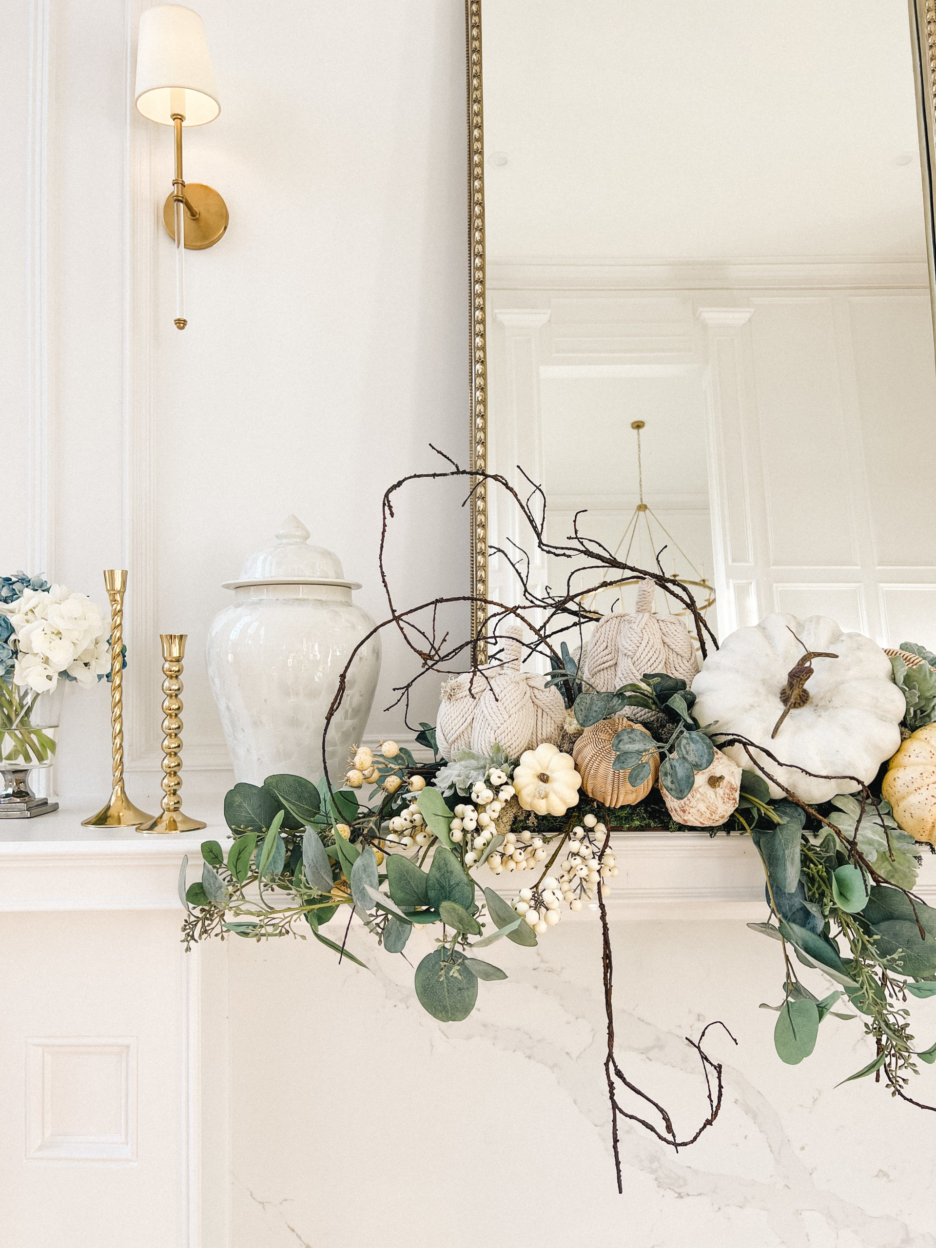 how to style a fireplace mantle for fall