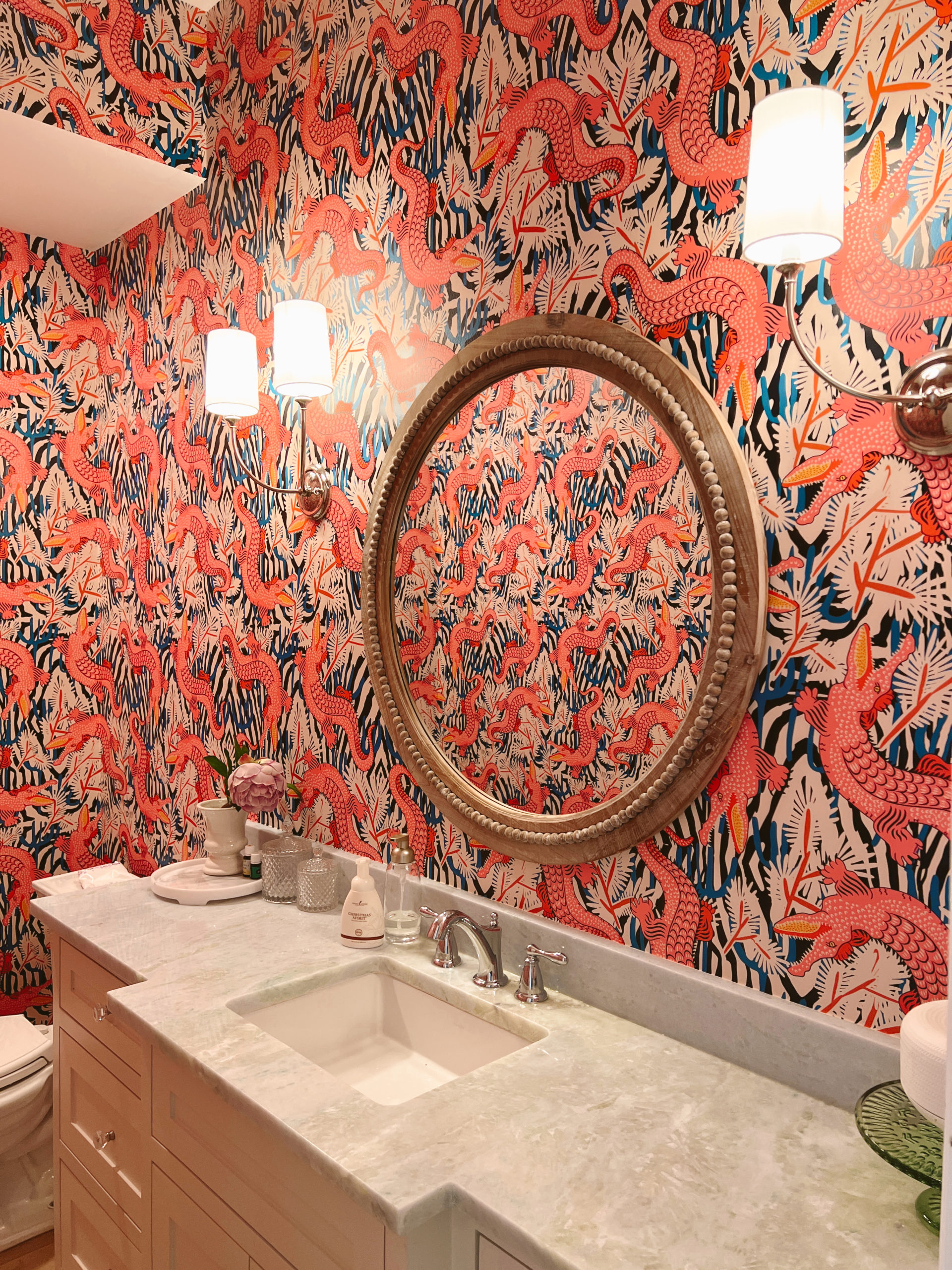 powder bathroom wallpaper
