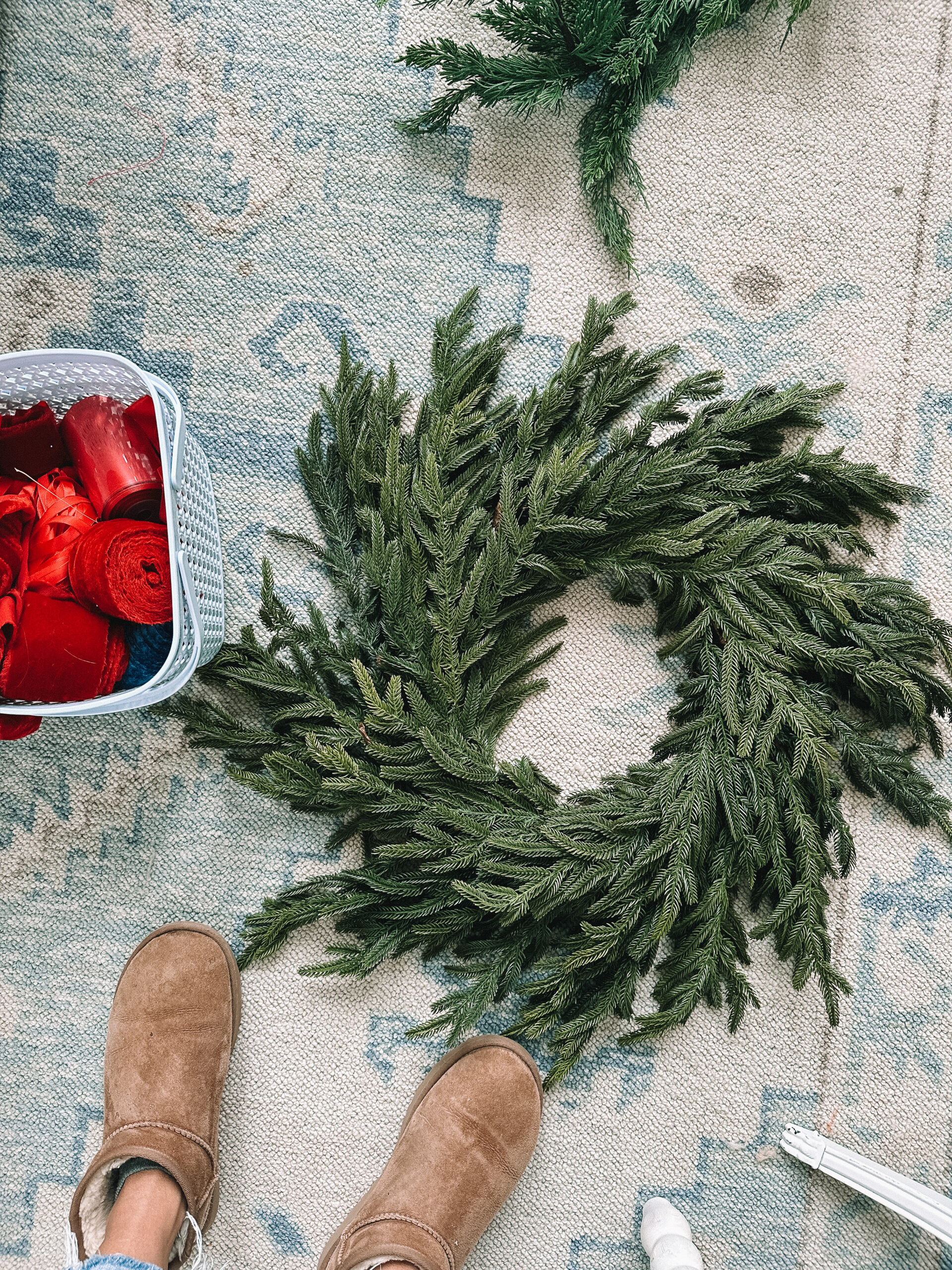 realistic faux christmas garland 2