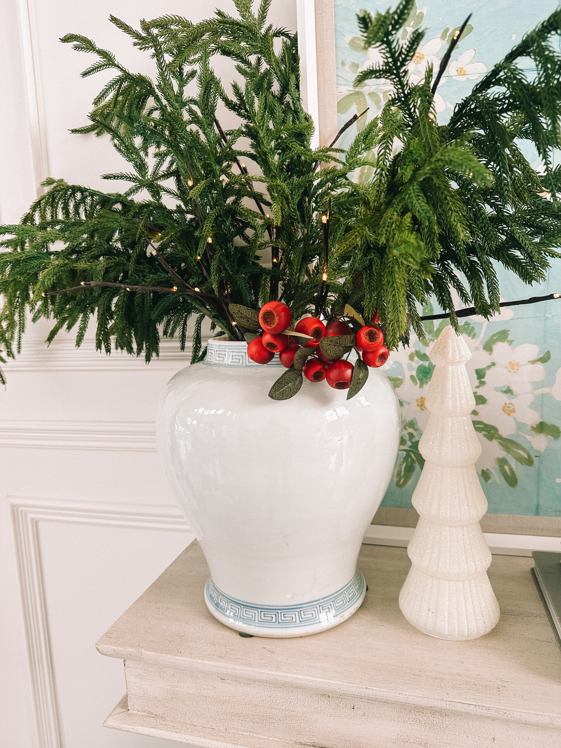 realistic faux christmas garland